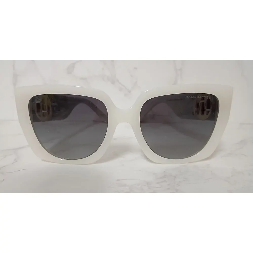 MARC JACOBS MARC 687/S Square Ivory Sunglasses w/ Case -‎ EUC